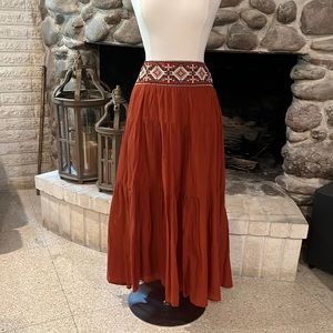 Anthropologie Beaded Maxi Skirt